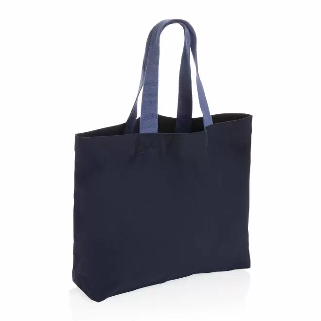 GRAND SAC EN TOILE RECYCLE PERSONNALISABLE 240 GR/M² 'ELO' - bleu marine