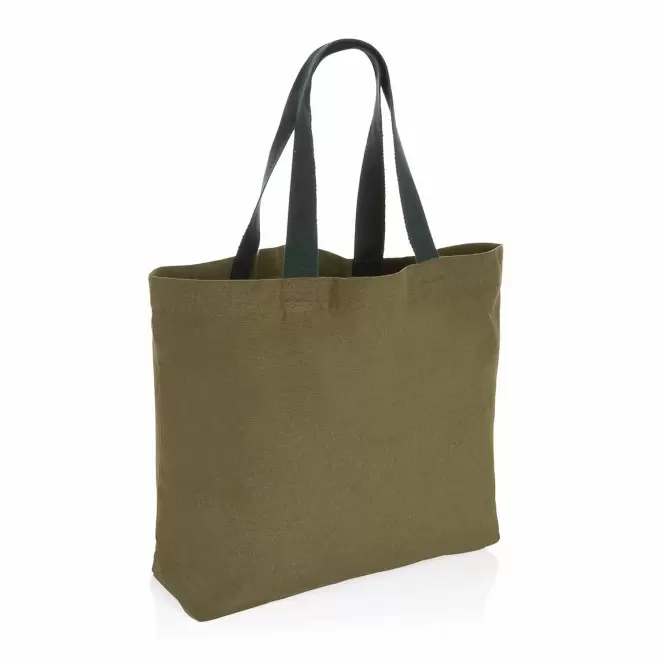 GRAND SAC EN TOILE RECYCLE PERSONNALISABLE 240 GR/M² 'ELO' - vert