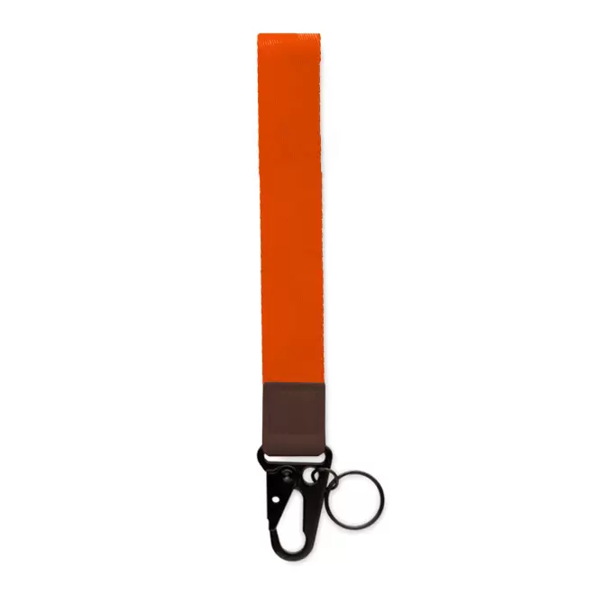 PORTE-CLE PERSONNALISABLE AVEC MOUSQUETON 'CAPTY' - orange