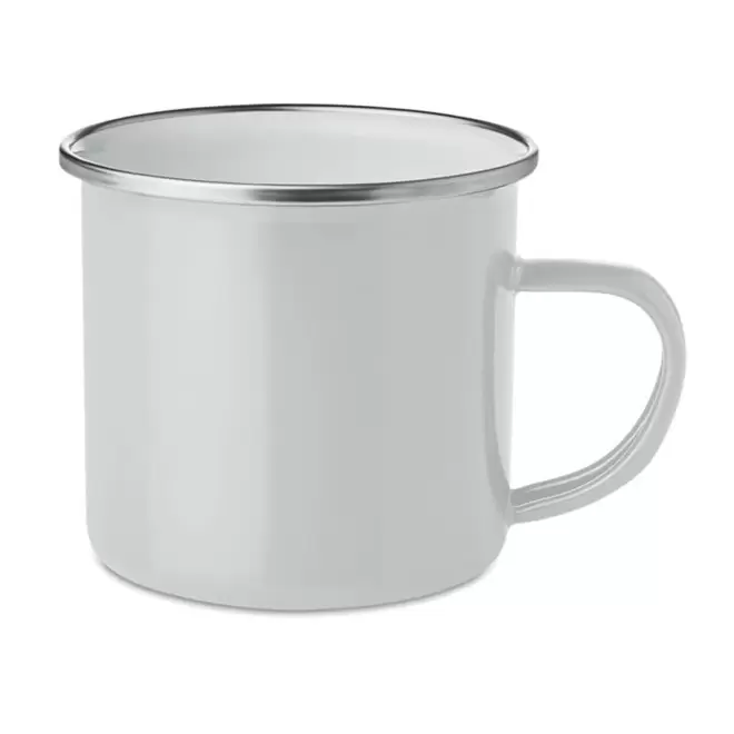 RAPIDE 4J - MUG PUBLICITAIRE EN MÉTAL ÉMAILLÉ 'RANIA' - blanc