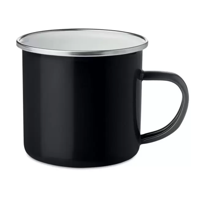 RAPIDE 4J - MUG PUBLICITAIRE EN MÉTAL ÉMAILLÉ 'RANIA' - noir
