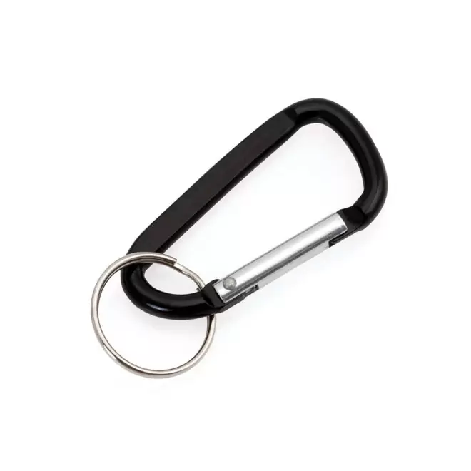 PORTE-CLÉS PERSONNALISÉ MOUSQUETON 'WALL' - noir