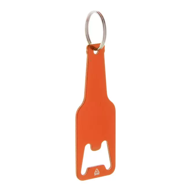 PORTE-CLES DECAPSULEUR PERSONNALISABLE ALU RECYCLE 'BOTELLO RECYCLE - orange