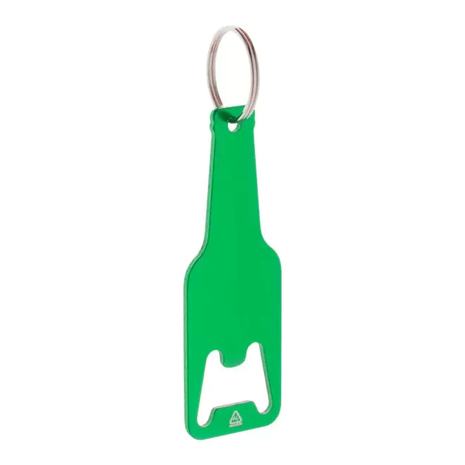 PORTE-CLES DECAPSULEUR PERSONNALISABLE ALU RECYCLE 'BOTELLO RECYCLE - vert