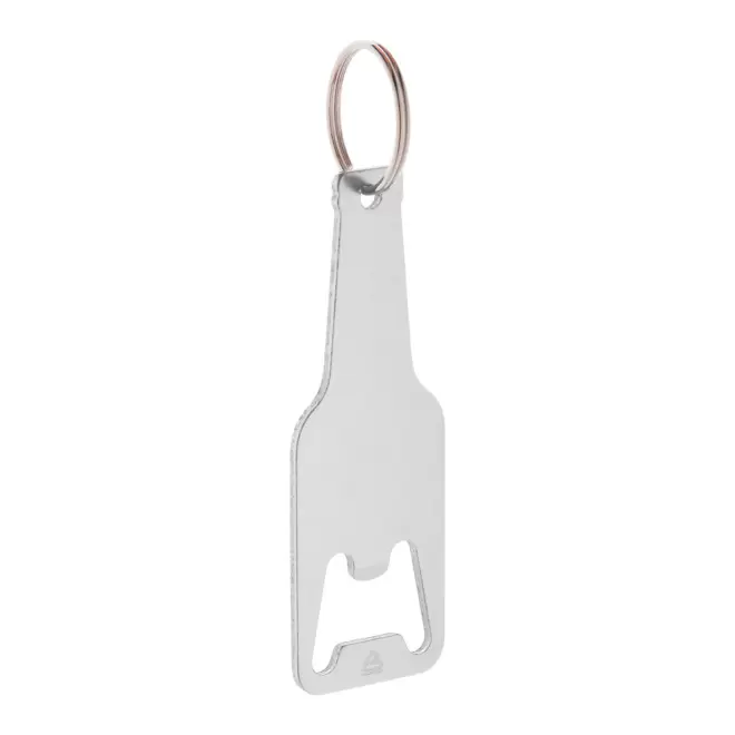 PORTE-CLES DECAPSULEUR PERSONNALISABLE ALU RECYCLE 'BOTELLO RECYCLE - argenté