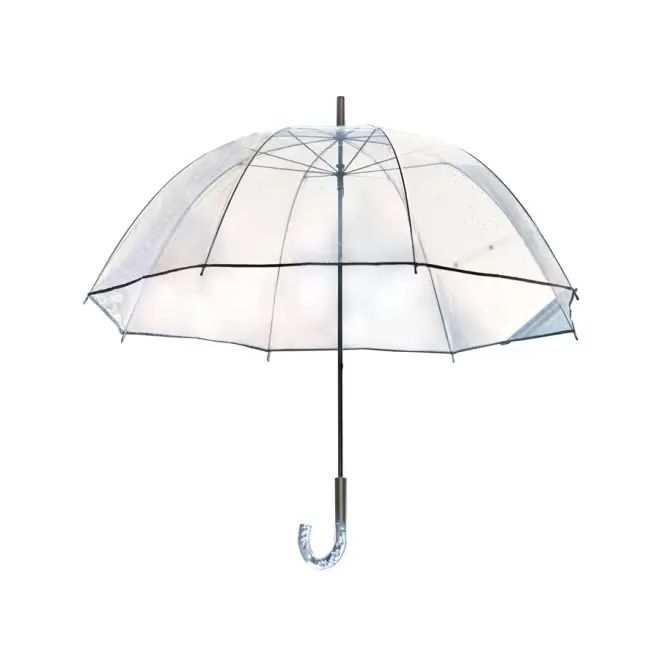 PARAPLUIE PERSONNALISÉ CLOCHE MANCHE CANNE 'BLACKBURN' - transparent