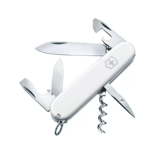 COUTEAU SUISSE PUBLICITAIRE 2 FONCTIONS 'SPARTAN' - blanc