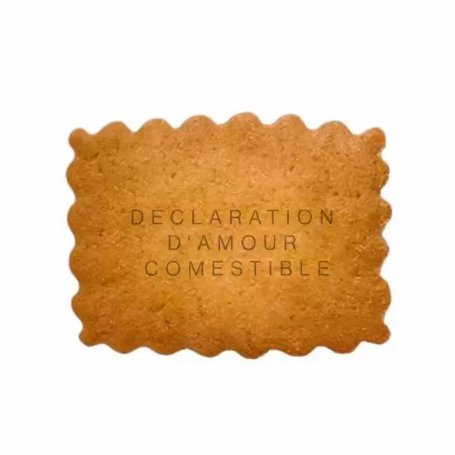 BISCUIT PERSONNALISABLE 'LOVELY HAPPY WORK'  - yuzu