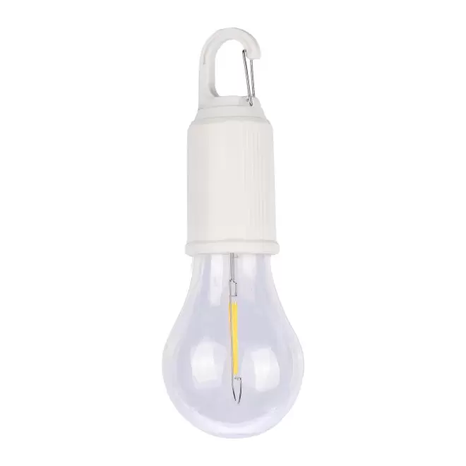 LAMPE AMPOULE AVEC MOUSQUETON PERSONNALISABLE 'DAYTAY' - blanc