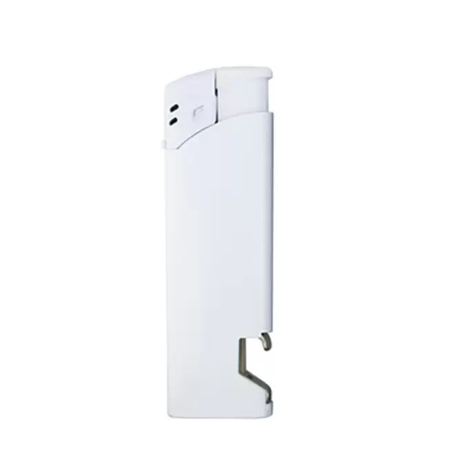 BRIQUET PUBLICITAIRE RECHARGEABLE DECAPSULEUR PIEZO 'SETH' - blanc