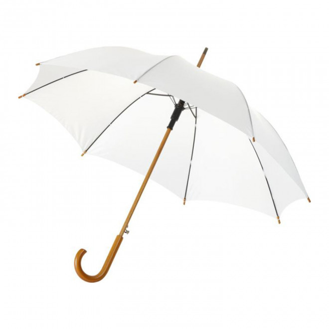 PARAPLUIE PERSONNALISABLE CANNE AUTO 'DAWOOD' - blanc