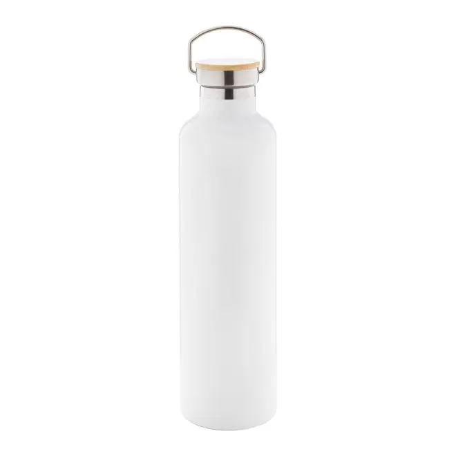 BOUTEILLE ISOTHERME 1L PERSONNALISABLE 'HOLLY RECYCLE' - blanc