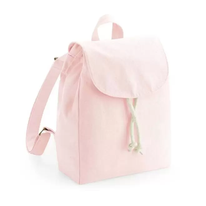 MINI SAC A DOS COTON ORAGANIQUE PERSONNALISABLE 'MATE' - rose pastel
