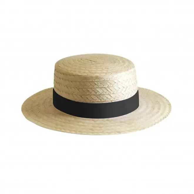 CHAPEAU CANOTIER PERSONNALISABLE 'CANOTA EU' - noir