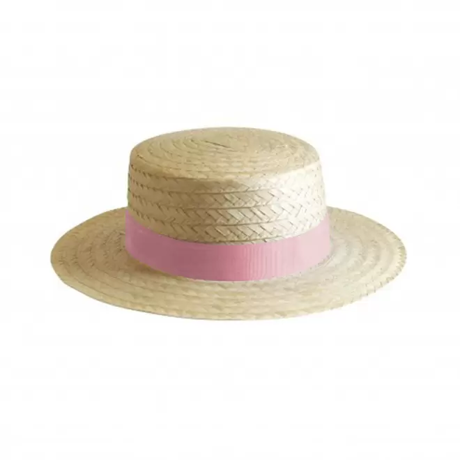 CHAPEAU CANOTIER PERSONNALISABLE 'CANOTA EU' - rose