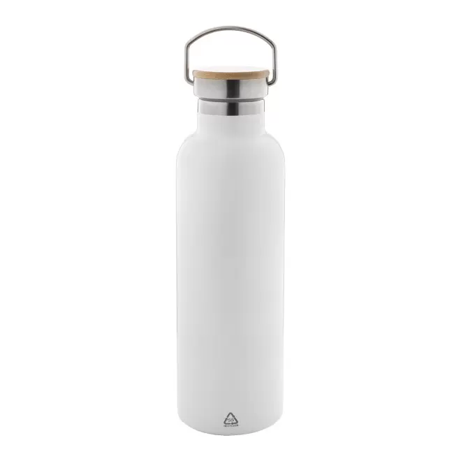 BOUTEILLE ISOTHERME 750ML PERSONNALISABLE 'HOLLY RECYCLE' - blanc