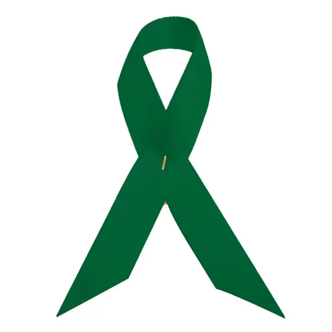 BROCHE RUBAN PERSONNALISÉE EN SATIN 'SOUTIEN' - vert