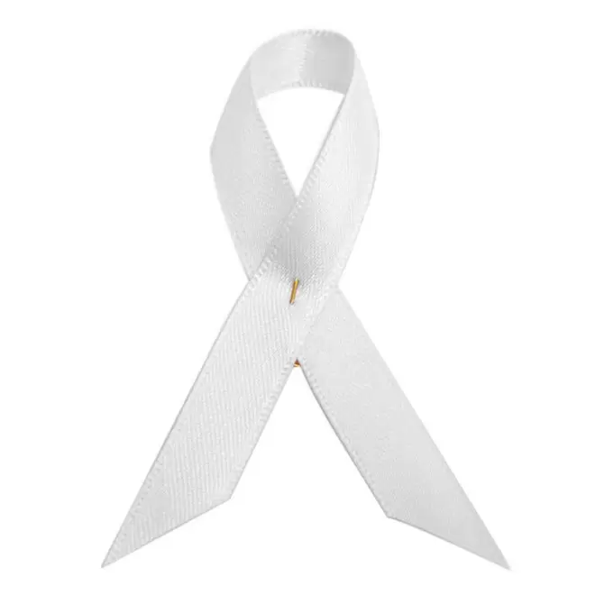 BROCHE RUBAN PERSONNALISÉE EN SATIN 'SOUTIEN' - blanc