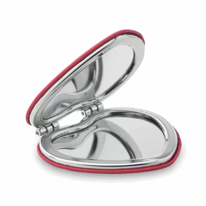 MIROIR COEUR PERSONNALISABLE 'CARMIN' - rouge