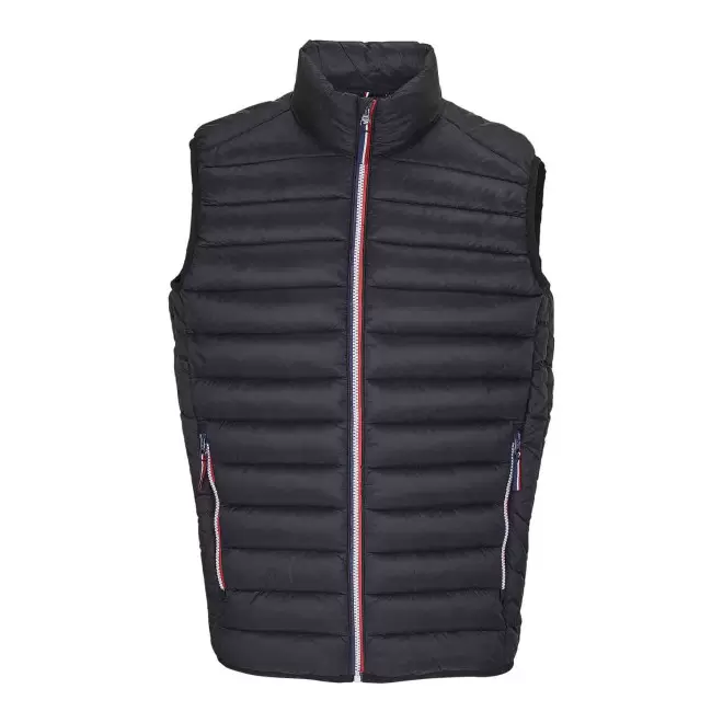 DOUDOUNE SANS MANCHE PERSONNALISABLE HOMME 'VICTOIRE' - noir