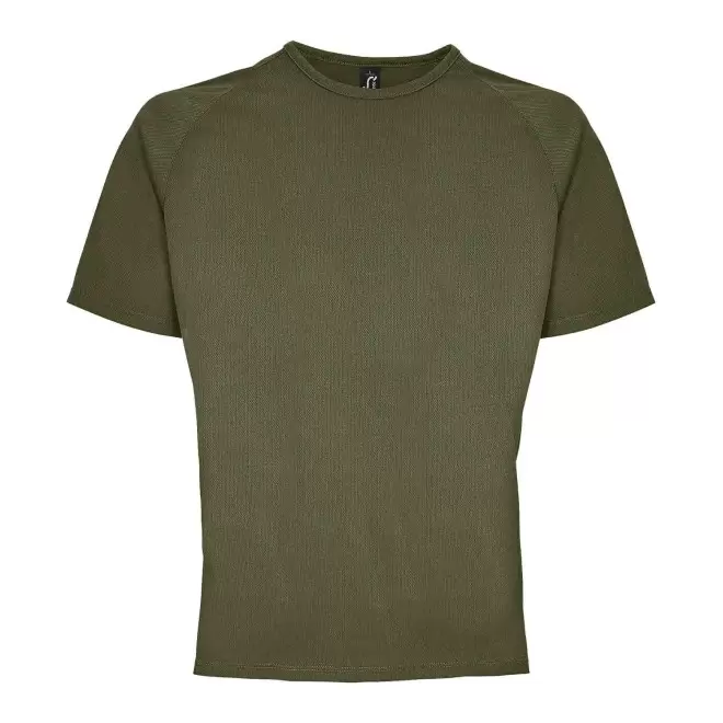 T-SHIRT PERSONNALISÉ RESPIRANT HOMME 'SPORTY' 140 GR/M² - army