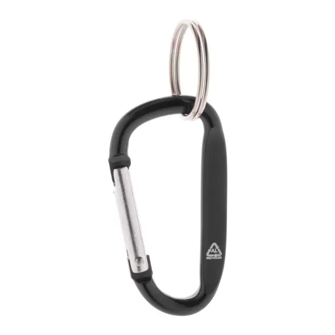 PORTE-CLES PUBLICITAIRE MOUSQUETON 'WALL RECYCLED' - noir