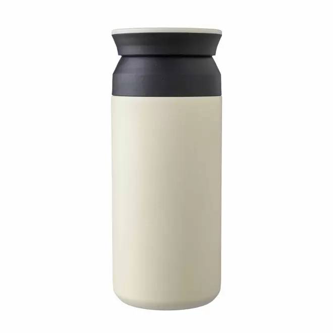 MUG ISOTHERME PERSONNALISABLE EN ACIER 350ML 'GWENO' - blanc cassé