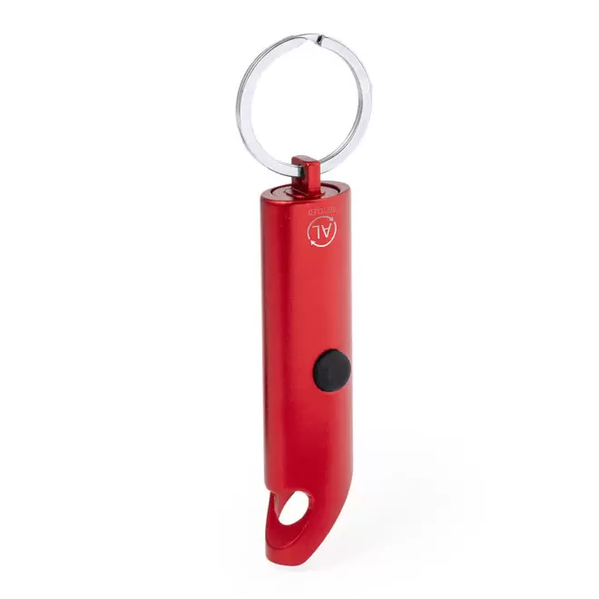 PORTE-CLE LAMPE DECAPSULEUR PERSONNALISABLE 'SHING' - rouge
