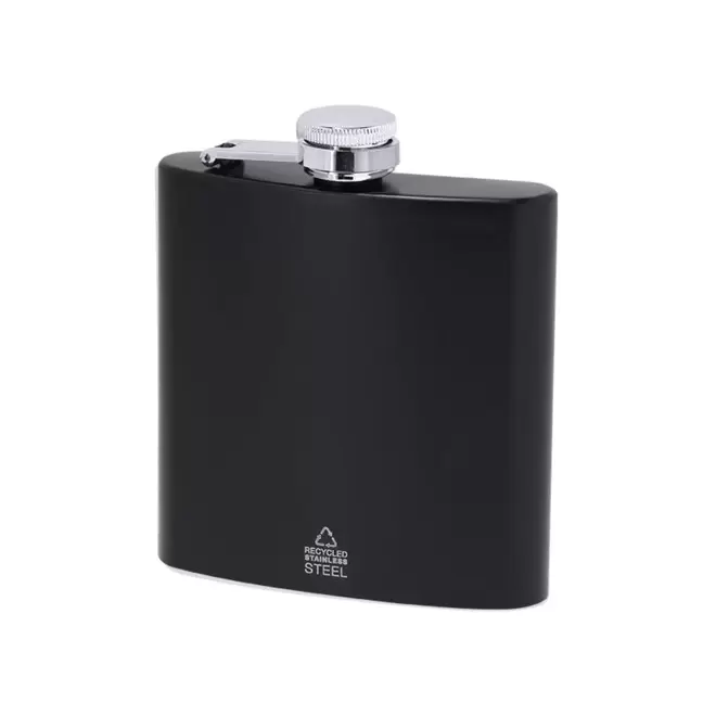 FLASQUE ACIER RECYCLE PERSONNALISABLE 'GUDA' - noir
