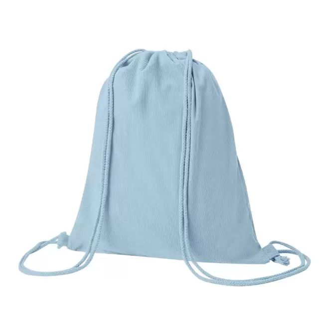 SAC A DOS PERSONNALISABLE EFFET VELOURS 'ZURI' - bleu clair