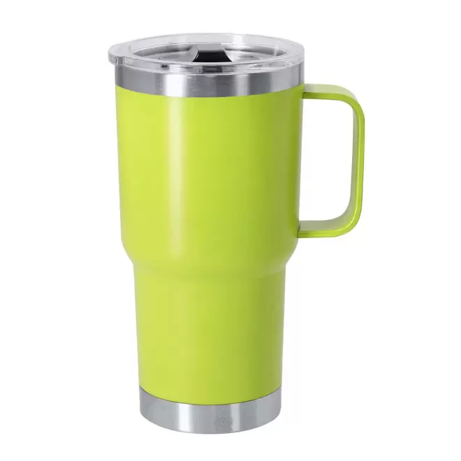 MUG ISOTHERME PERSONNALISABLE 600ML 'TENDENZA POIGNEE' - vert clair