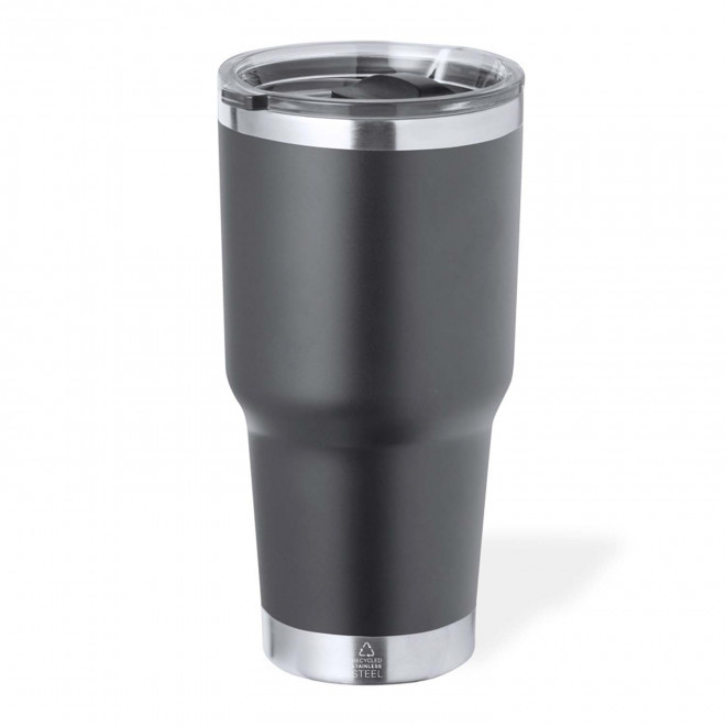 MUG ISOTHERME PERSONNALISABLE 600ML 'TENDENZA' - gris