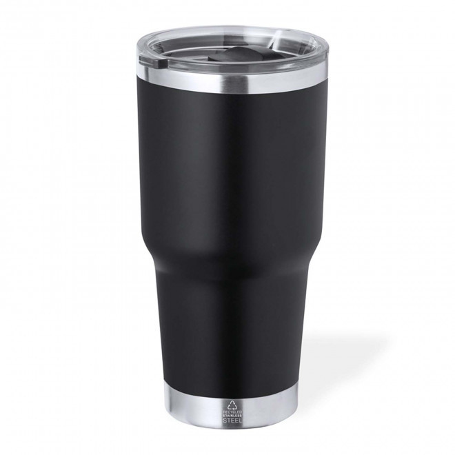 MUG ISOTHERME PERSONNALISABLE 600ML 'TENDENZA' - noir