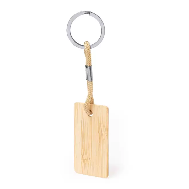 PORTE-CLE BAMBOU PERSONNALISABLE 'MANZI' - naturel