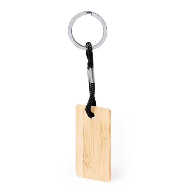 PORTE-CLE BAMBOU PERSONNALISABLE 'MANZI' - noir