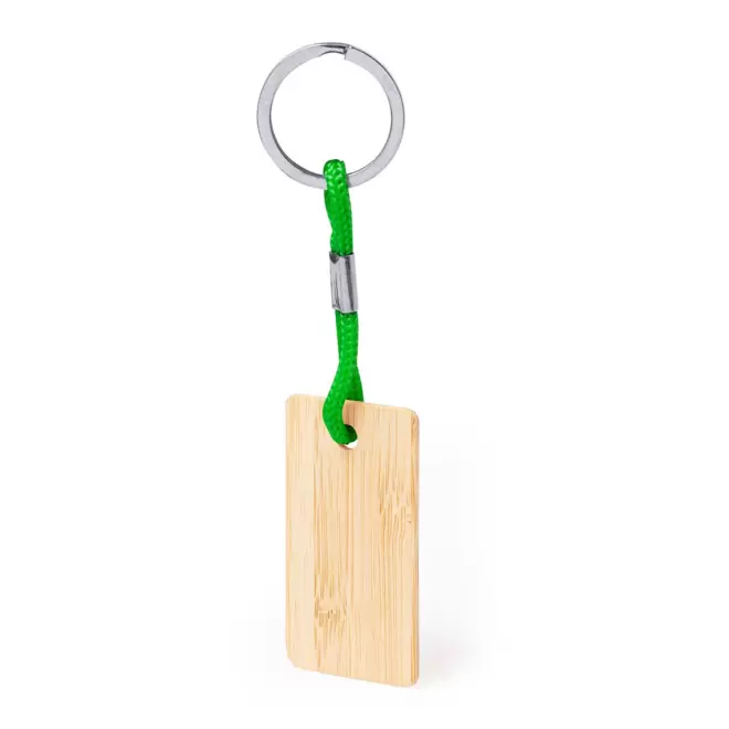 PORTE-CLE BAMBOU PERSONNALISABLE 'MANZI' - vert