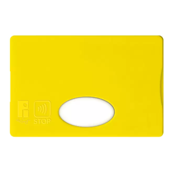 ETUI-CARTE PERSONNALISABLE RIGIDE ANTI-RFID 'LINZ' - jaune