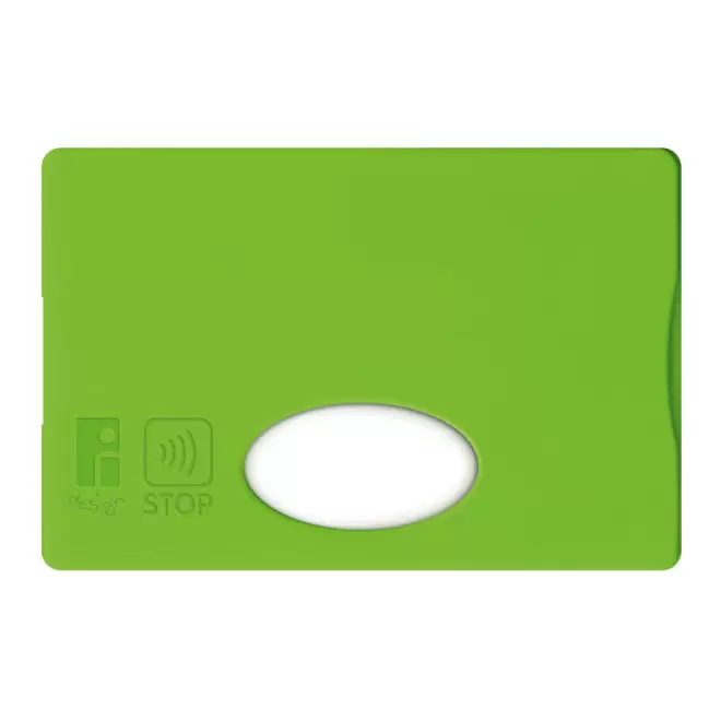 ETUI-CARTE PERSONNALISABLE RIGIDE ANTI-RFID 'LINZ' - vert
