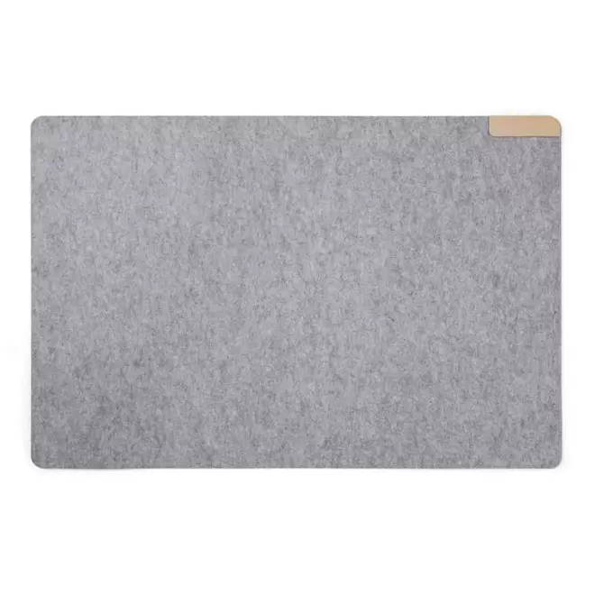 TAPIS DE SOURIS PERSONNALISABLE EN FEUTRE RECYCLE 'BIURO' - gris