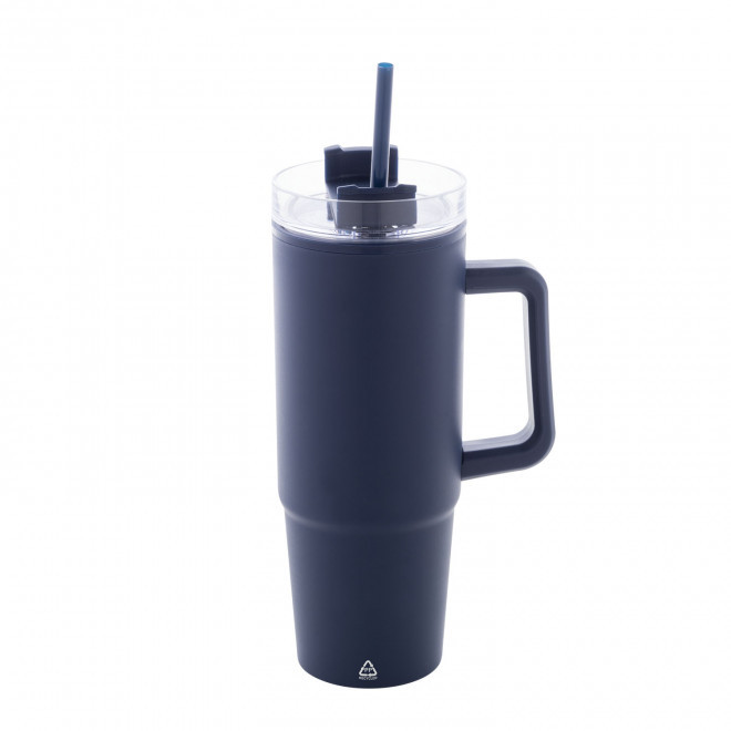 MUG RECYCLE RCS PERSONNALISABLE 900ML 'TENDENZI' - bleu marine