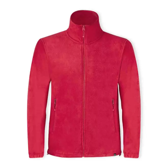 VESTE POLAIRE ZIPPEE PERSONNALISABLE RPET 280GR 'CORALI' - rouge