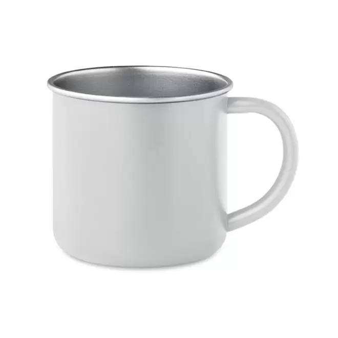 MUG EN INOX RECYCLE PERSONNALISABLE 300 ML 'RAGIA' - blanc