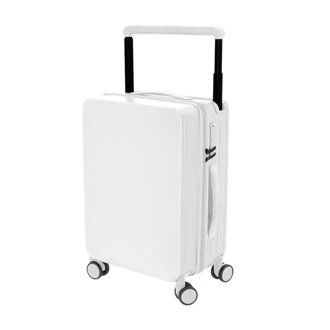 VALISE TROLLEY RIGIDE PERSONNALISABLE 'BINON' - blanc