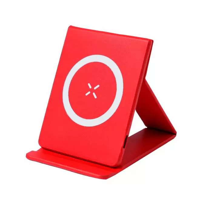 CHARGEUR SUPPORT TELEPHONE PERSONNALISABLE 'GIGO'  - rouge