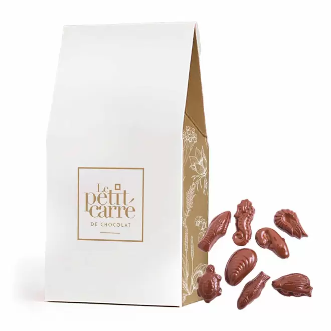 SACHET FRITURE AU CHOCOLAT PERSONNALISABLE 50G BIO 'MIAM' - lait