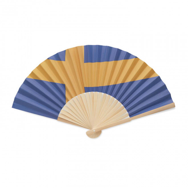 EVENTAIL EN BAMBOU PERSONNALISABLE 'FANNY FLAG' - suède