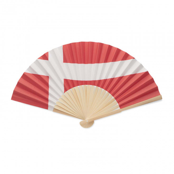 EVENTAIL EN BAMBOU PERSONNALISABLE 'FANNY FLAG' - danemark