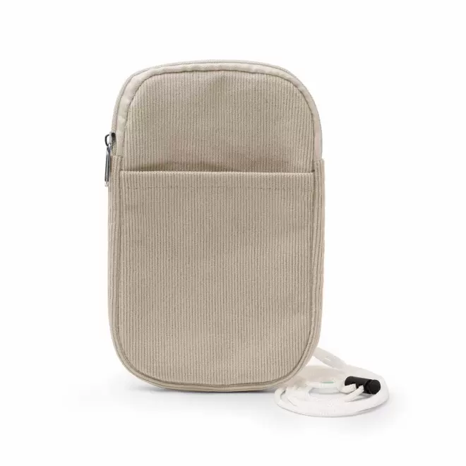 SACOCHE TELEPHONE VELOURS PERSONNALISABLE 'BUDINSKY' - beige