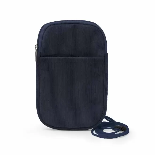 SACOCHE TELEPHONE VELOURS PERSONNALISABLE 'BUDINSKY' - marine