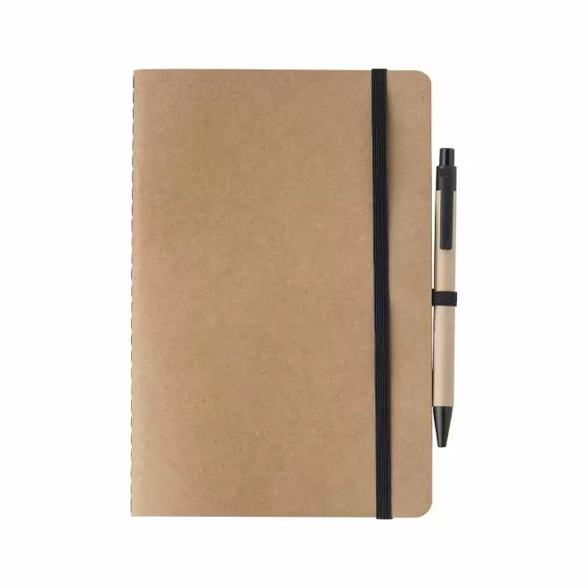 CARNET A5 AVEC STYLO PERSONNALISABLE 'ISIS STYLO' - noir